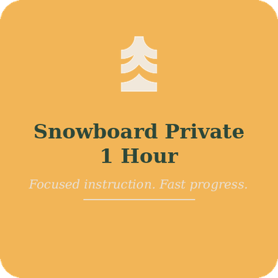 Snowboard Private Lesson - 1 Hour