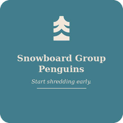 Snowboard Group Lesson 2 Hours Penguins Age 6